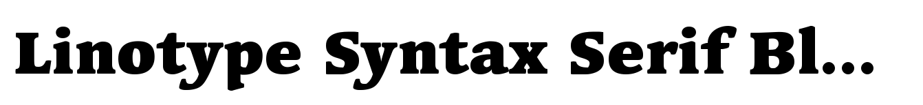 Linotype Syntax Serif Black OsF image